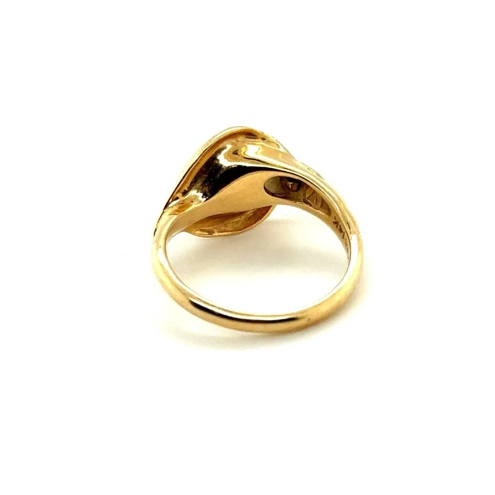 Franklin Mint 14k Yellow Gold Diamond Calla Lily Ring-Vintage
